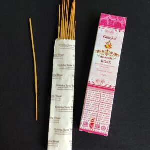 Incenso Indiano GOLOKA AYURVEDIC – Rose