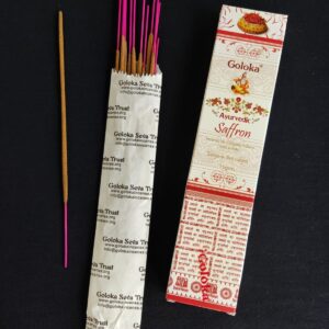 Incenso Indiano GOLOKA AYURVEDIC – Saffron