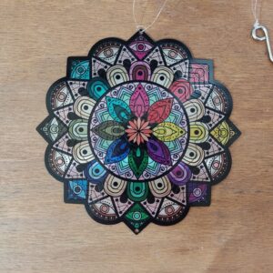 Mandala catalisadora Metal Color Mini Terceiro Olho 3D