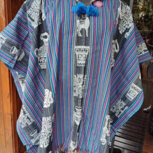 Poncho Peruano Dos Andes Lhamas Alpaca Hippie Boho