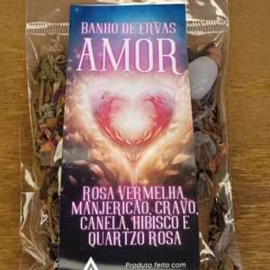 Banho de ervas Artesanal 20g Amor com pedra