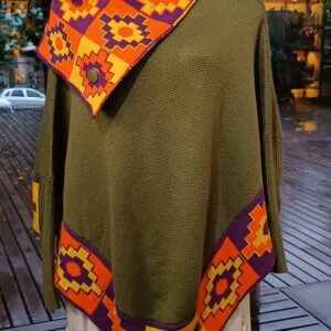 Poncho Alpaca Feminino Verde