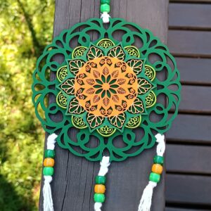 Mandala madeira 3D Verde