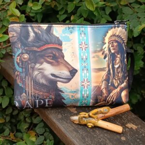 Bolsa para Rapé Modelo Lobo Verde- Linha Xamânica