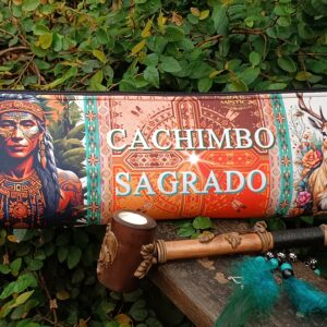 Bolsa para Cachimbo Modelo Cervo Laranja- Linha Xamânica