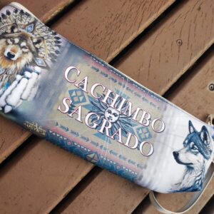 Bolsa Para Cachimbo Xamânico Lobo Cinza
