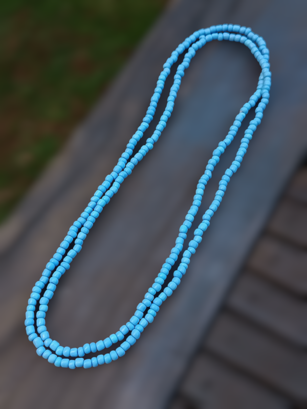 Guia de Miçanga leitosa Azul Claro - Image 2