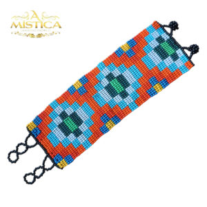 Pulseira étnica de miçangas pirâmide