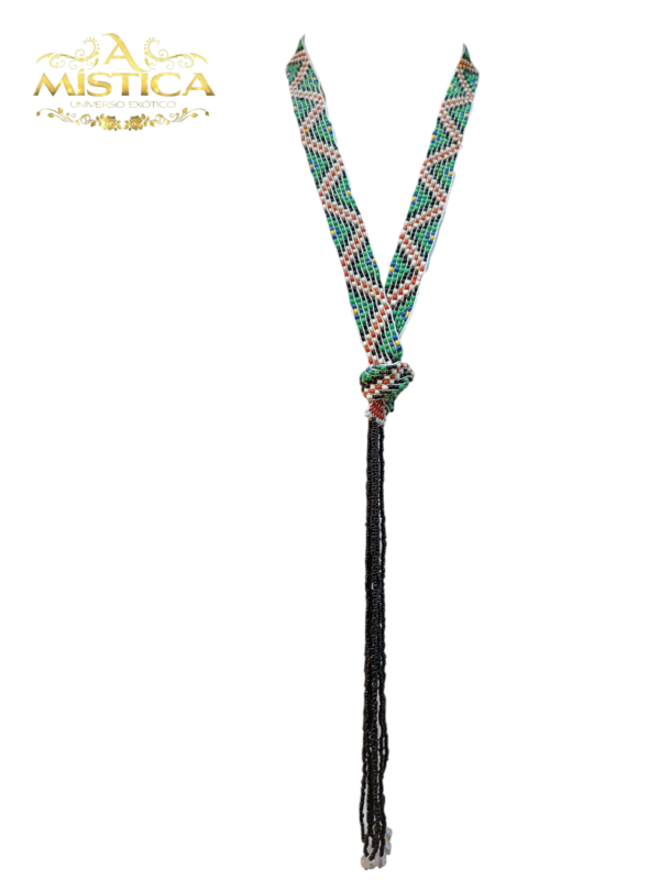Adereço feito com miçangas estilo Étnico Peruano Preto - Image 3