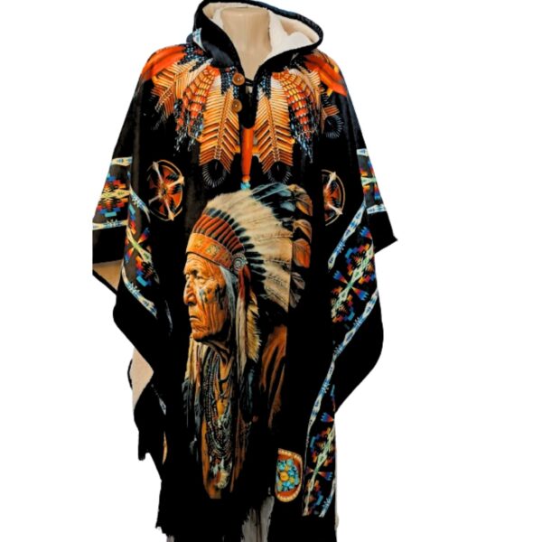 Poncho Xamânico Indio Apeluciado Hippie Boho