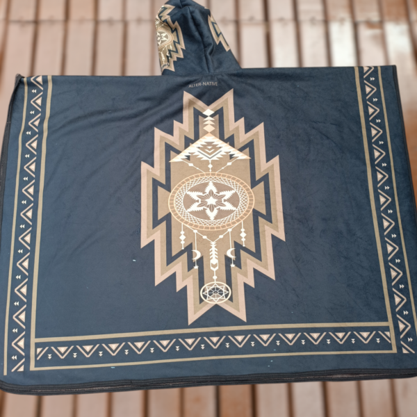 Poncho Xamânico Lobos Apeluciado Hippie Boho - Image 3