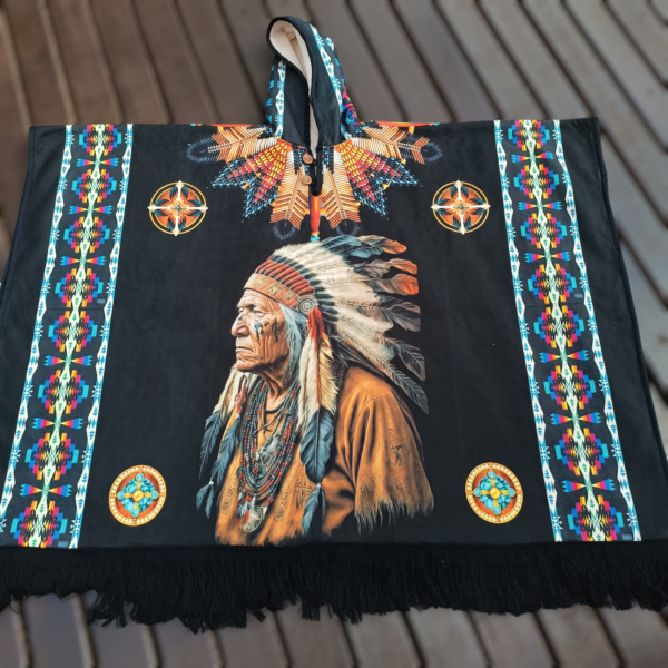 Poncho Xamânico Indio Apeluciado Hippie Boho - Image 2