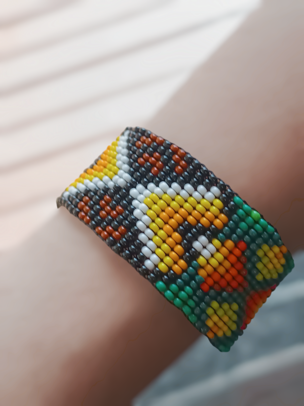 Pulseira étnica de miçangas Floresta verde - Image 2