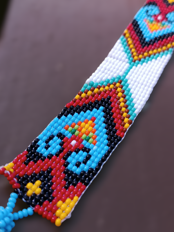 Pulseira étnica de miçangas Coração Azul - Image 3