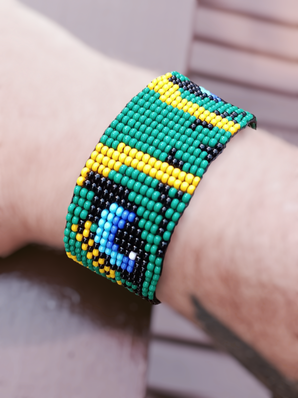 Pulseira étnica de miçangas Olhos jaguar - Image 2