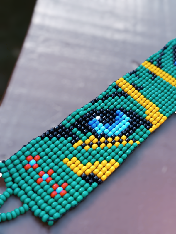 Pulseira étnica de miçangas Olhos jaguar - Image 3