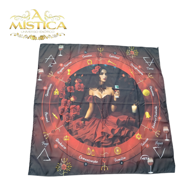 Toalha para Tarot Pomba Gira