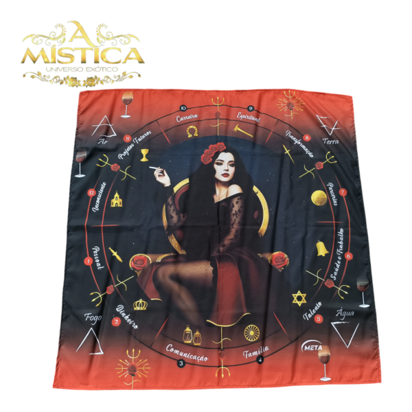 Toalha para Tarot Pomba Gira