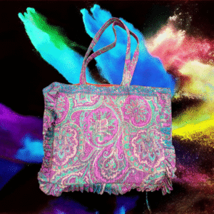 Bolsa Indiana Alça dupla de tecido forrada