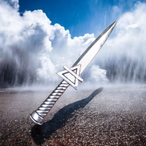 Punhal Alquimista Athame Elemento Ar (Prata) 17cm