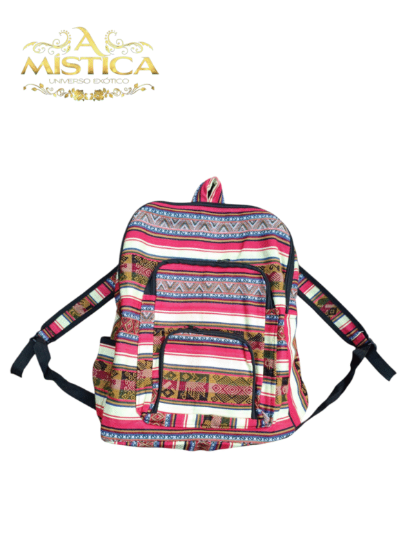 Bolsa Mochila Peruana com duplo bolso lateral