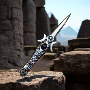 Punhal Athame Triskle 19cm Prata