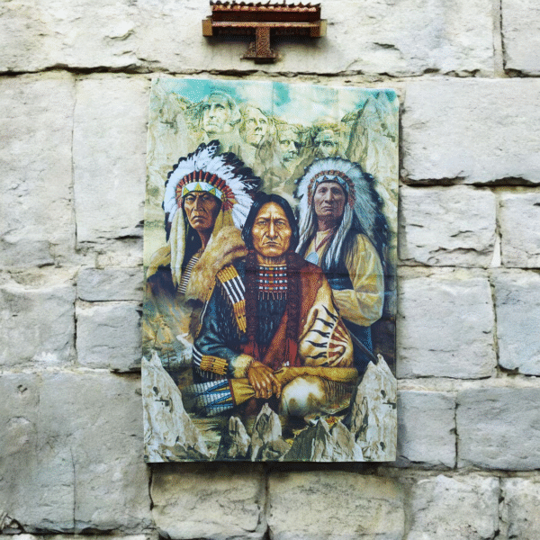 Pano Tapeçaria de Parede Três Índios - Image 2
