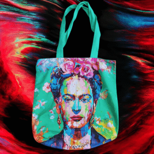 Bolsa de alça dupla tecido Frida Verde Florido