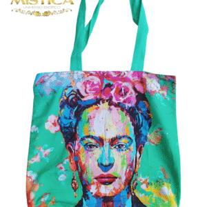 Bolsa de alça dupla tecido Frida Verde Florido