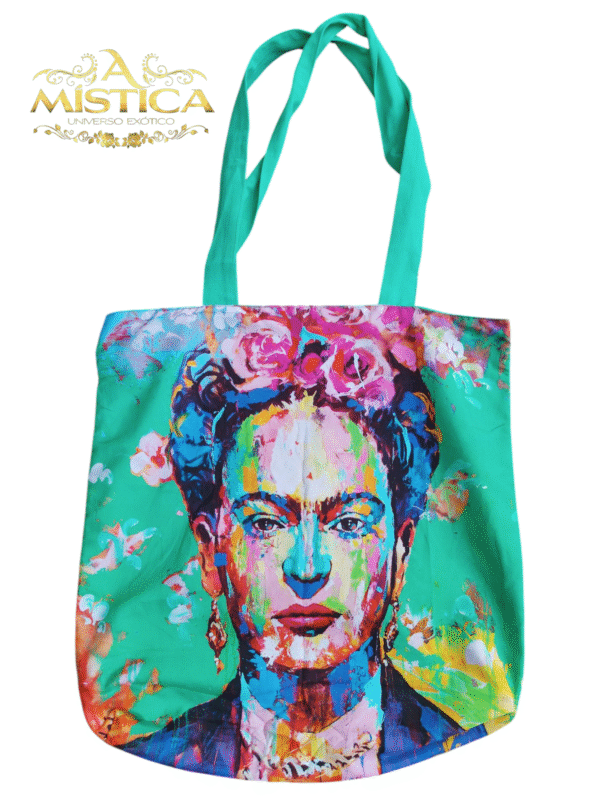 Bolsa de alça dupla tecido Frida Verde Florido
