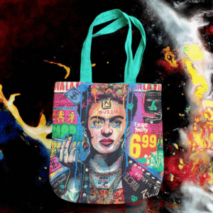 Bolsa de alça dupla tecido Frida Verde Color