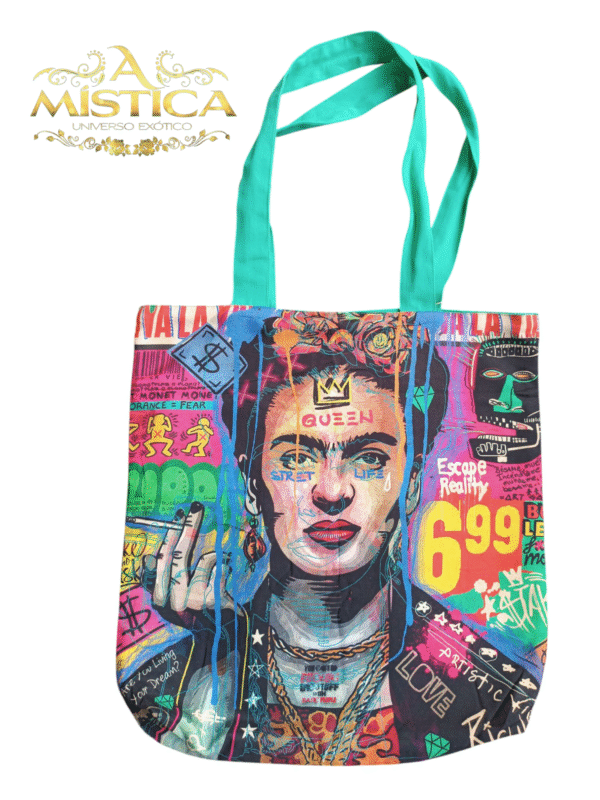Bolsa de alça dupla tecido Frida Verde Color