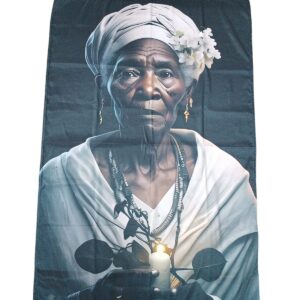 Pano Tapeçaria de Parede Preta velha com turbante