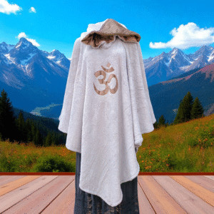 Poncho em Microfibra Cinza OM