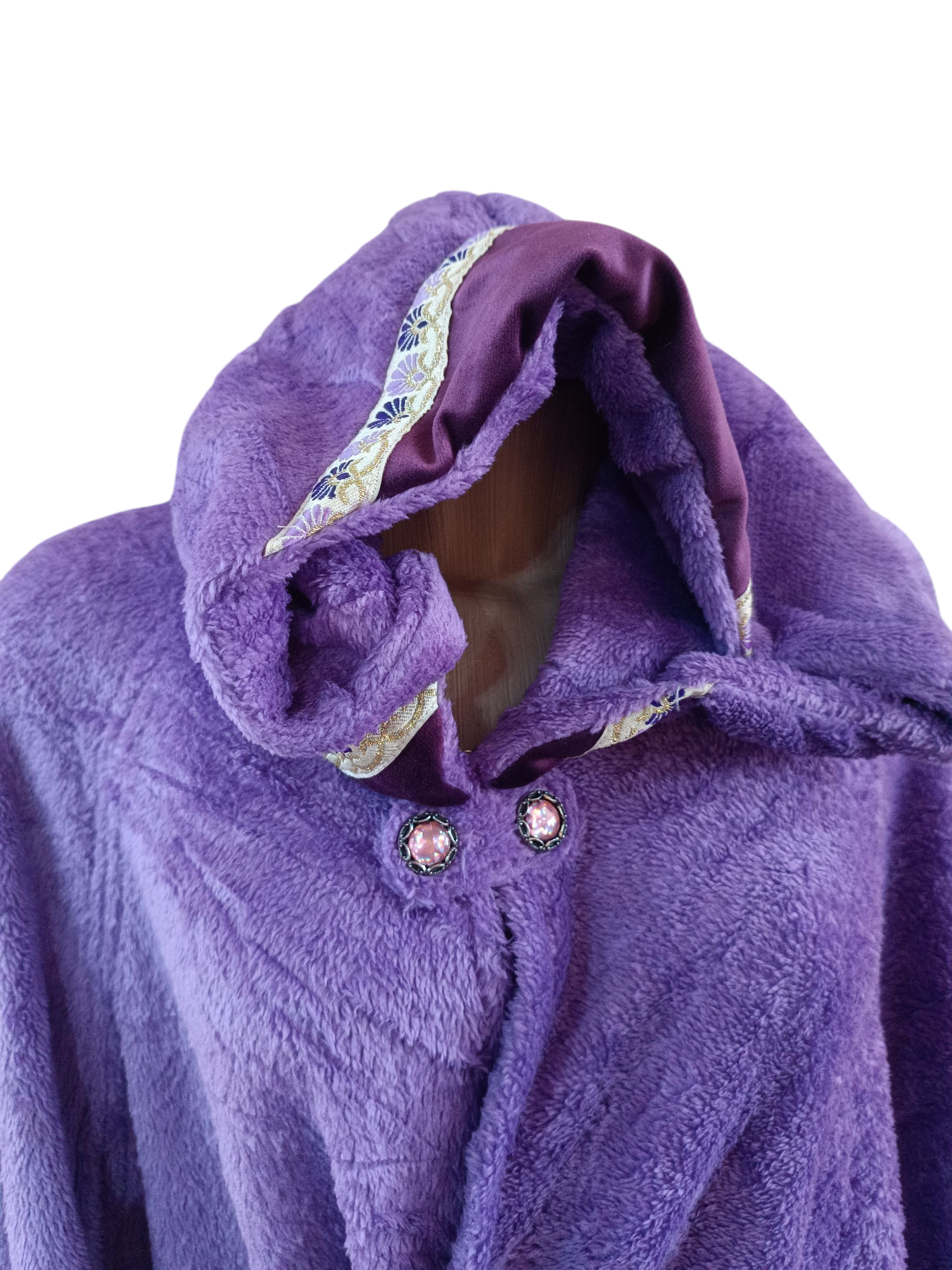 Poncho capa em microfibra Roxo - Imagem 4
