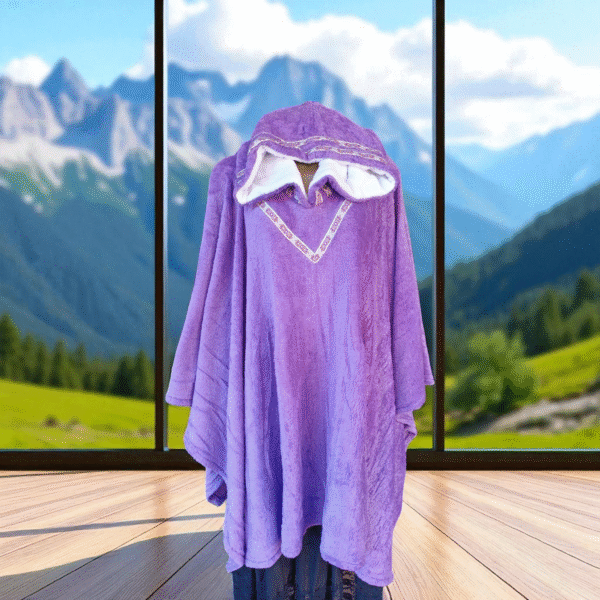 Poncho em Microfibra Lótus Violeta - Image 2