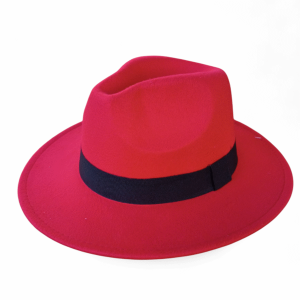 Cartola aba curta Camurça Vermelho