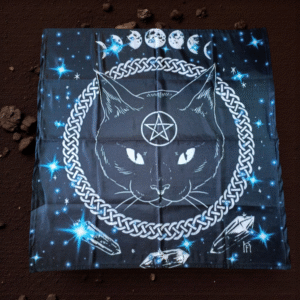 Toalha para Tarot Gato Pentagrama
