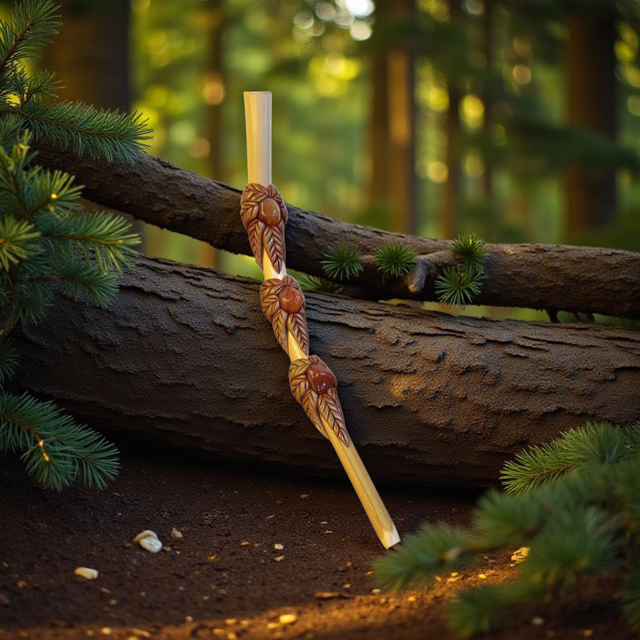 Tepi Aplicador de Rapé Flor Pedra - Image 2