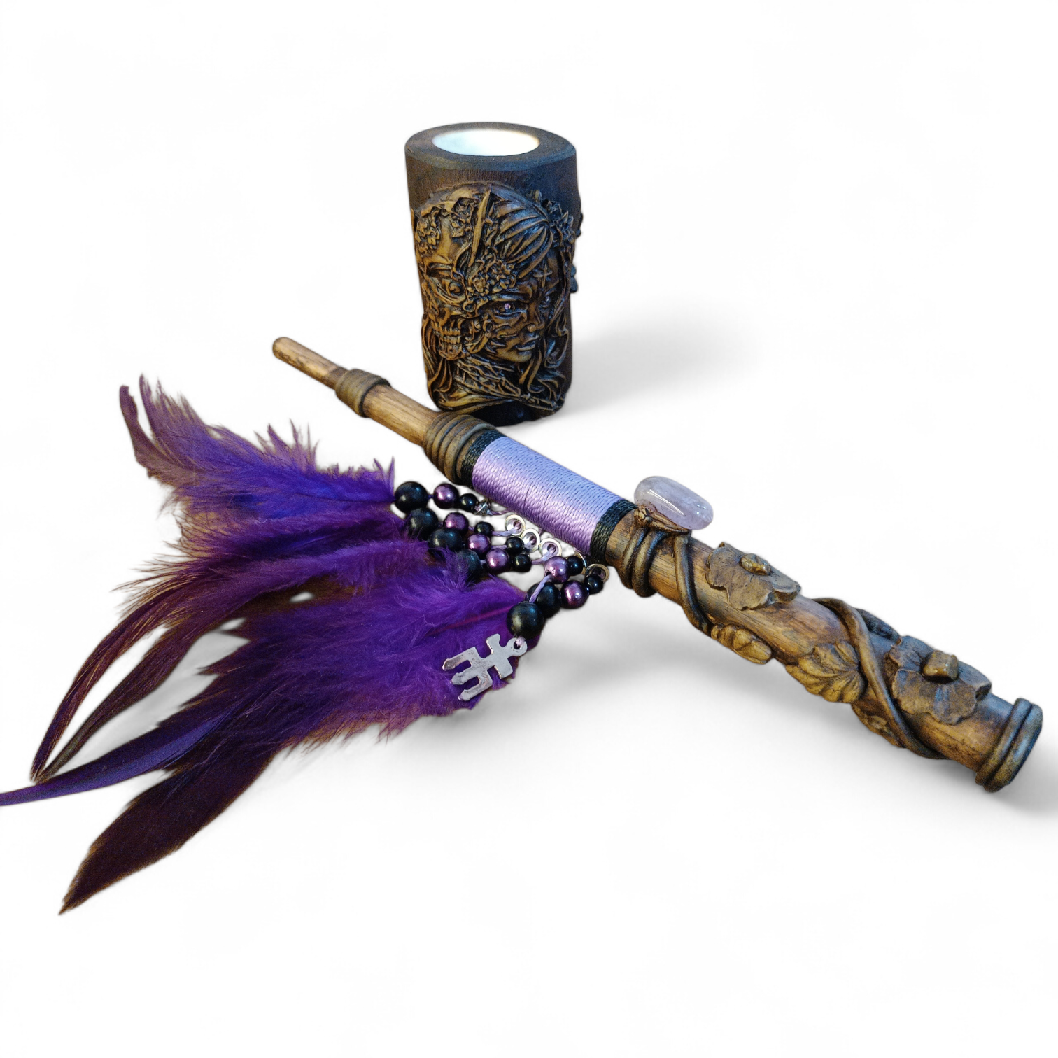Cachimbo Xamânico Rosa Caveira - Image 2