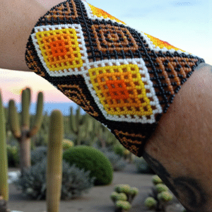 Pulseira kenê de miçangas Marron