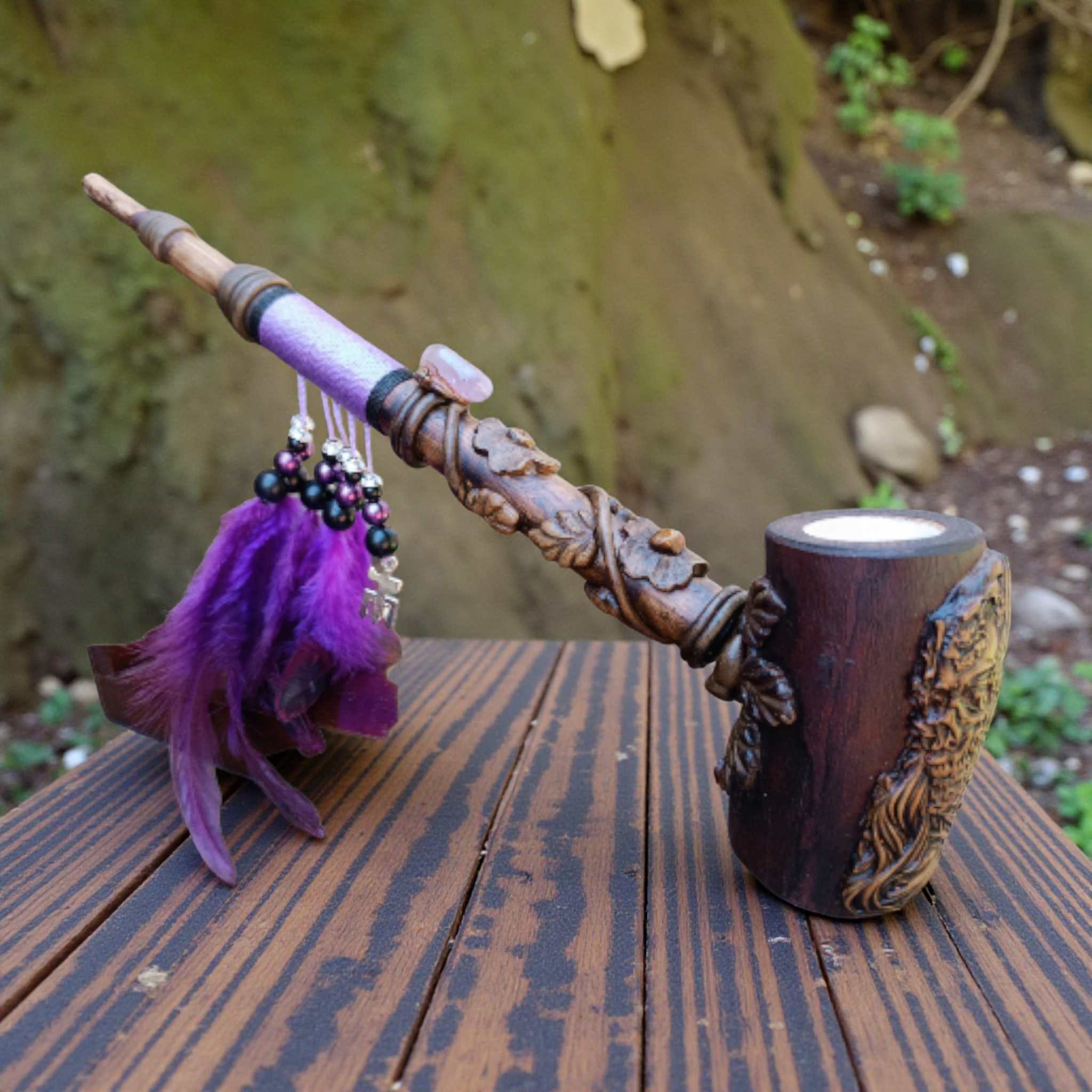 Cachimbo Xamânico Rosa Caveira - Image 3