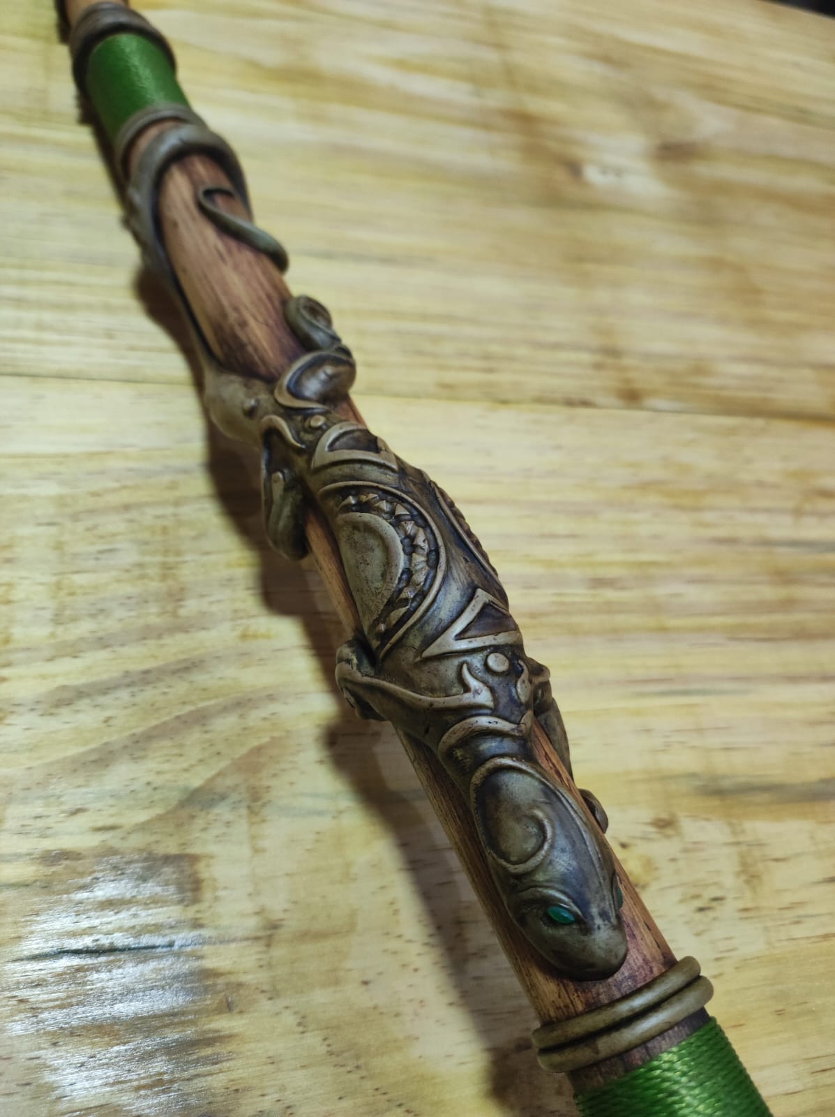 Cachimbo Xamânico Tigre Verde - Evocação da cautela, reflexão e paciência. - Imagem 5