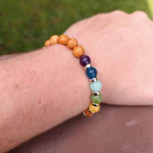 Pulseira de Palo santo dos chakras