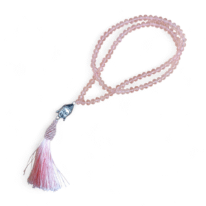 Japamala de Cristal Acrílico Rosa 108 contas