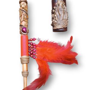 Cachimbo Xamânico Rosa Caveira – Força feminina, proteção espiritual e transformação dos caminhos.