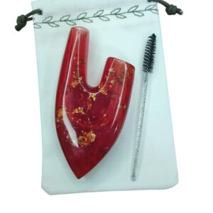 Kuripe de Resina Vermelho dourado – Auto Aplicador de Rapé