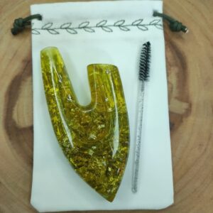 Kuripe de Resina amarelo – Auto Aplicador de Rapé