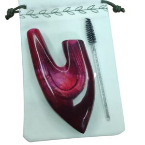 Kuripe de Resina Vermelho transparente – Auto Aplicador de Rapé