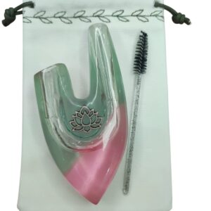 Kuripe de Resina Lotus Rosa Transparente  – Auto Aplicador de Rapé